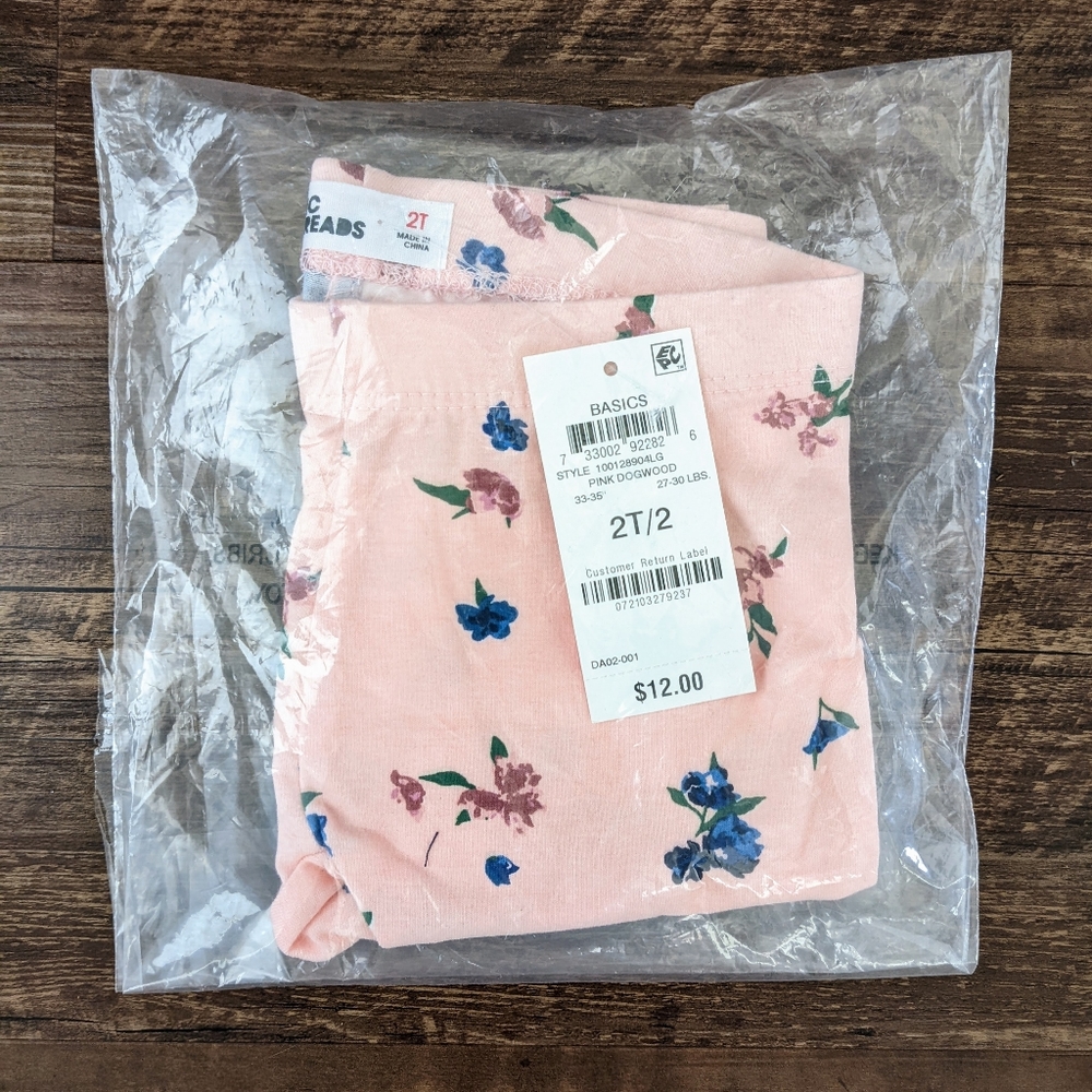NWT Epic Threads Pink Floral Leggings